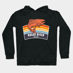 Rogue River Oregon Salmon Fishing Graphic Hoodie